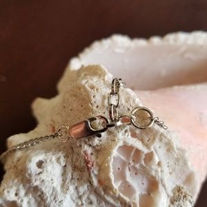 Meeko & Co Jewelry - Silver chained anklet w/2 shell & Swarovski charms Meeko & Co Jewelry - Silver chained anklet w/2 shell & Swarovski charms